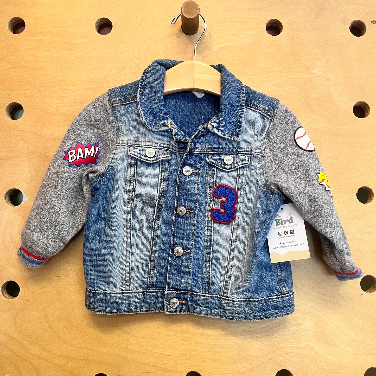 Sweatshirt Sleeve Denim 3 Jacket