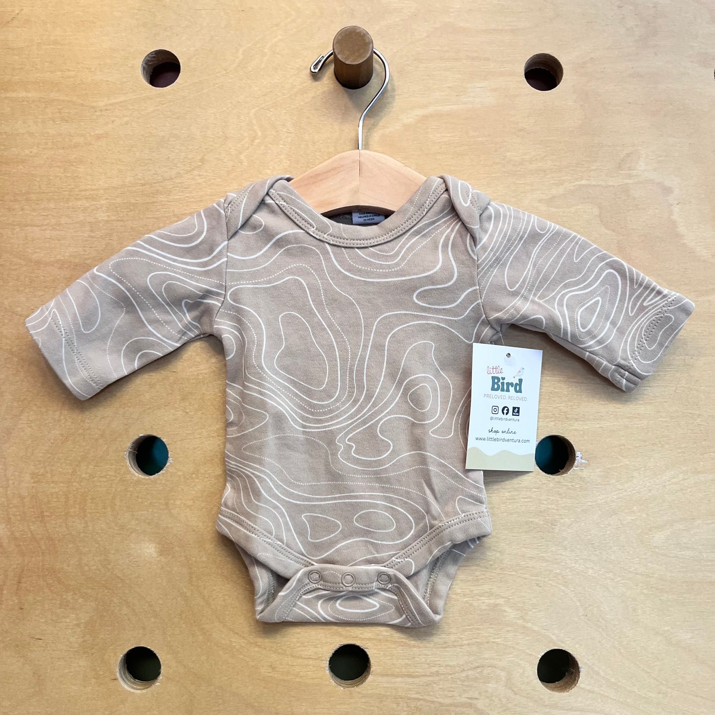 Organic Tan/White Swirls Bodysuit