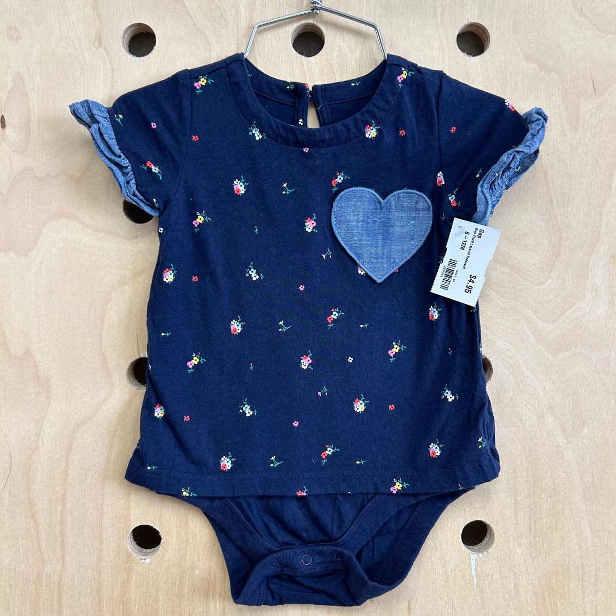 Blue Floral Layered Bodyusuit