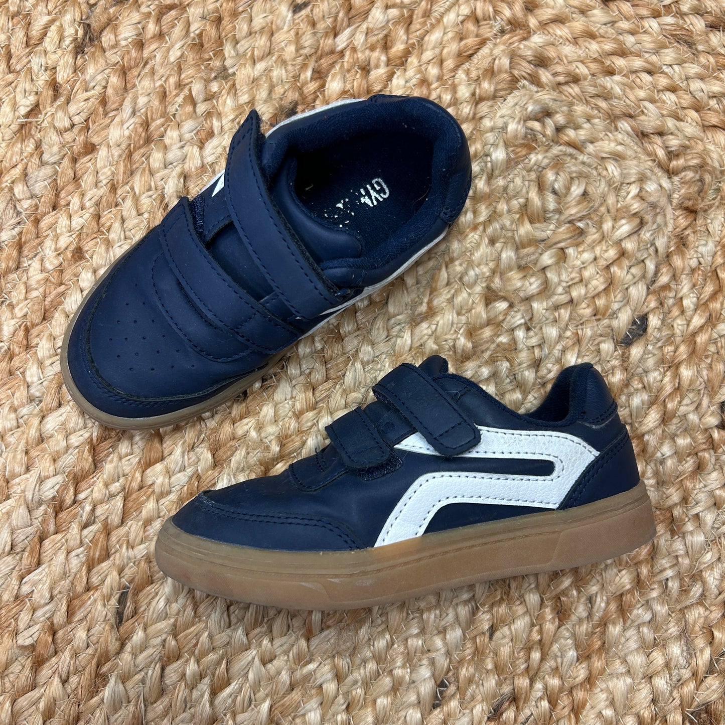 Navy Low Top Velcro Sneakers