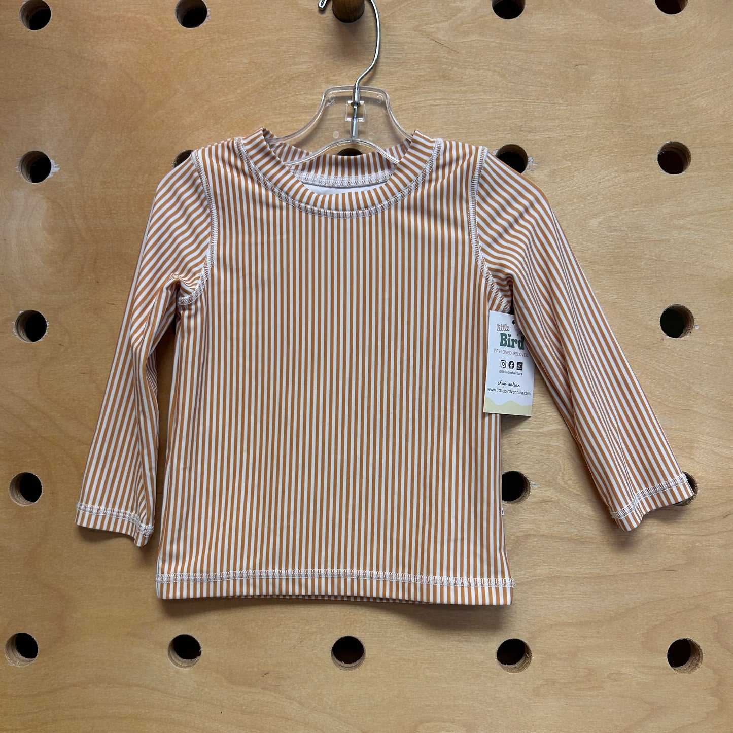Yellow/White Striped Swim Shirt