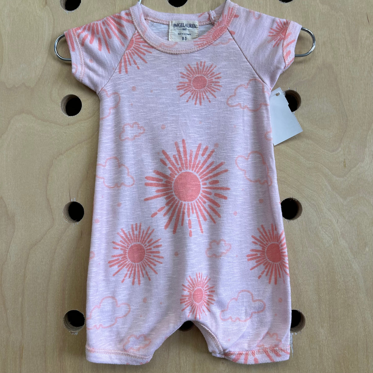 Pink Sun + Clouds Romper