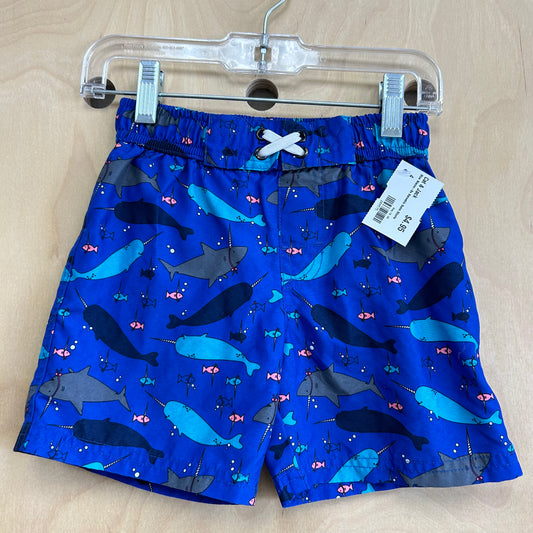 Blue Wanna-Be Narwahls Swim Shorts