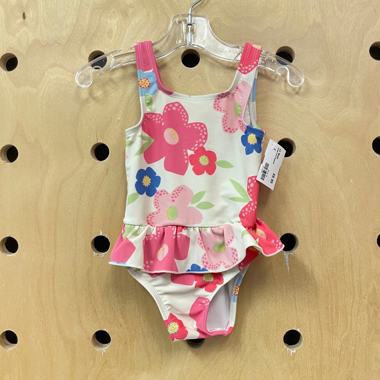 Cream Floral Swimsuit