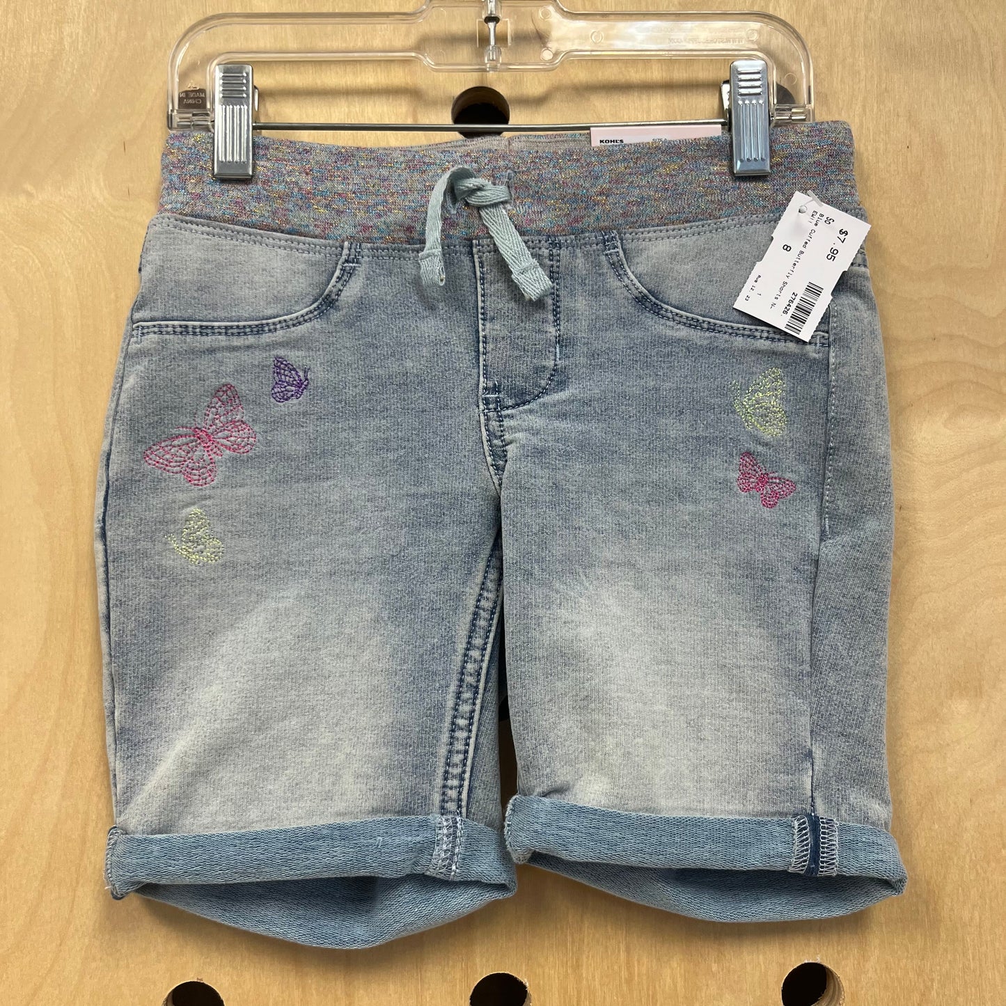 Blue Cuffed Butterfly Shorts NEW!!