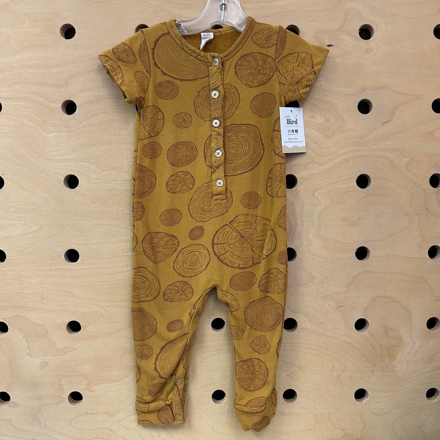 Organic Marigold Tree Stump Romper