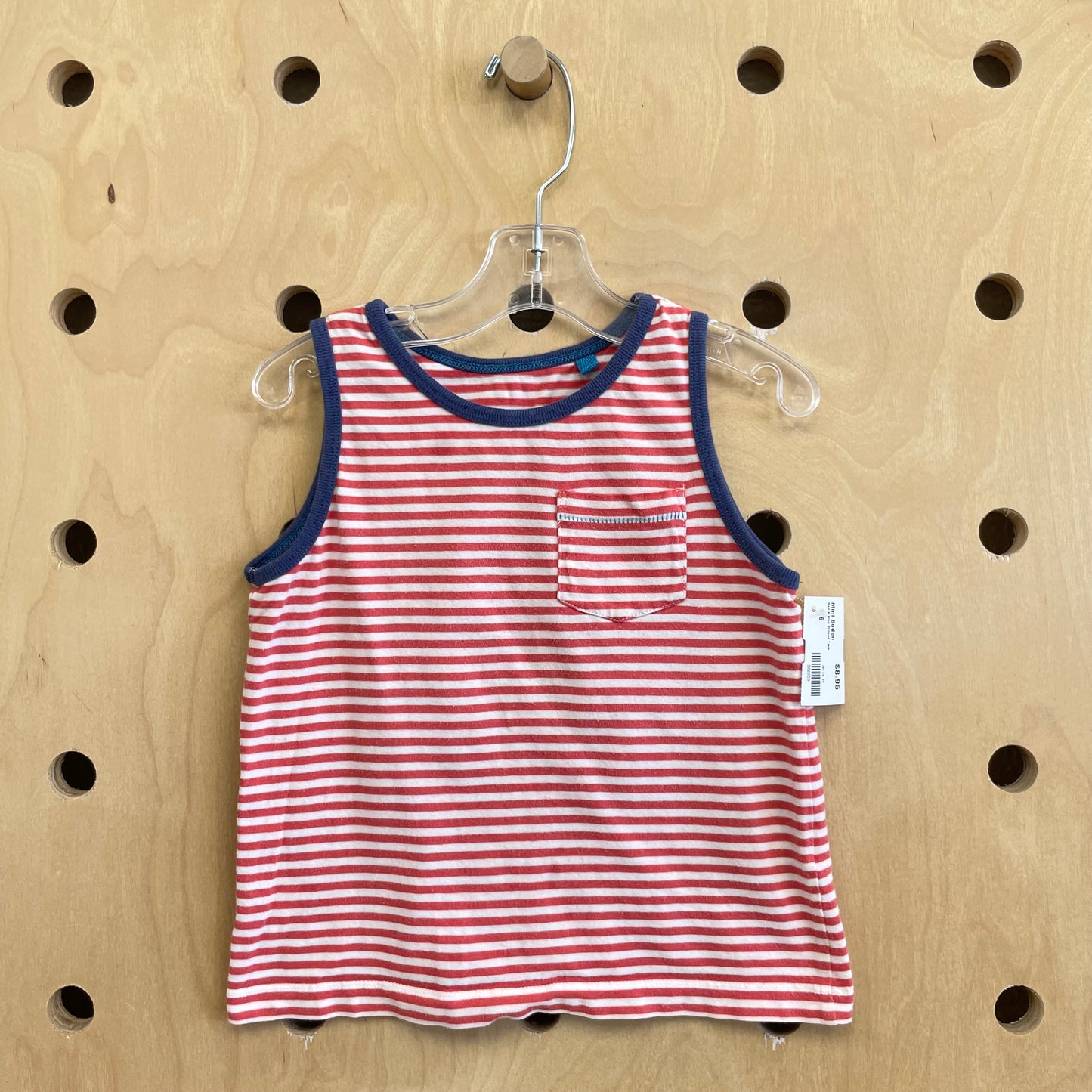 Red & Blue Striped Tank