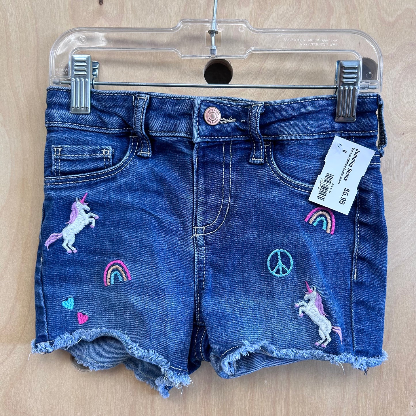 Unicorn Rainbow Denim Shorts