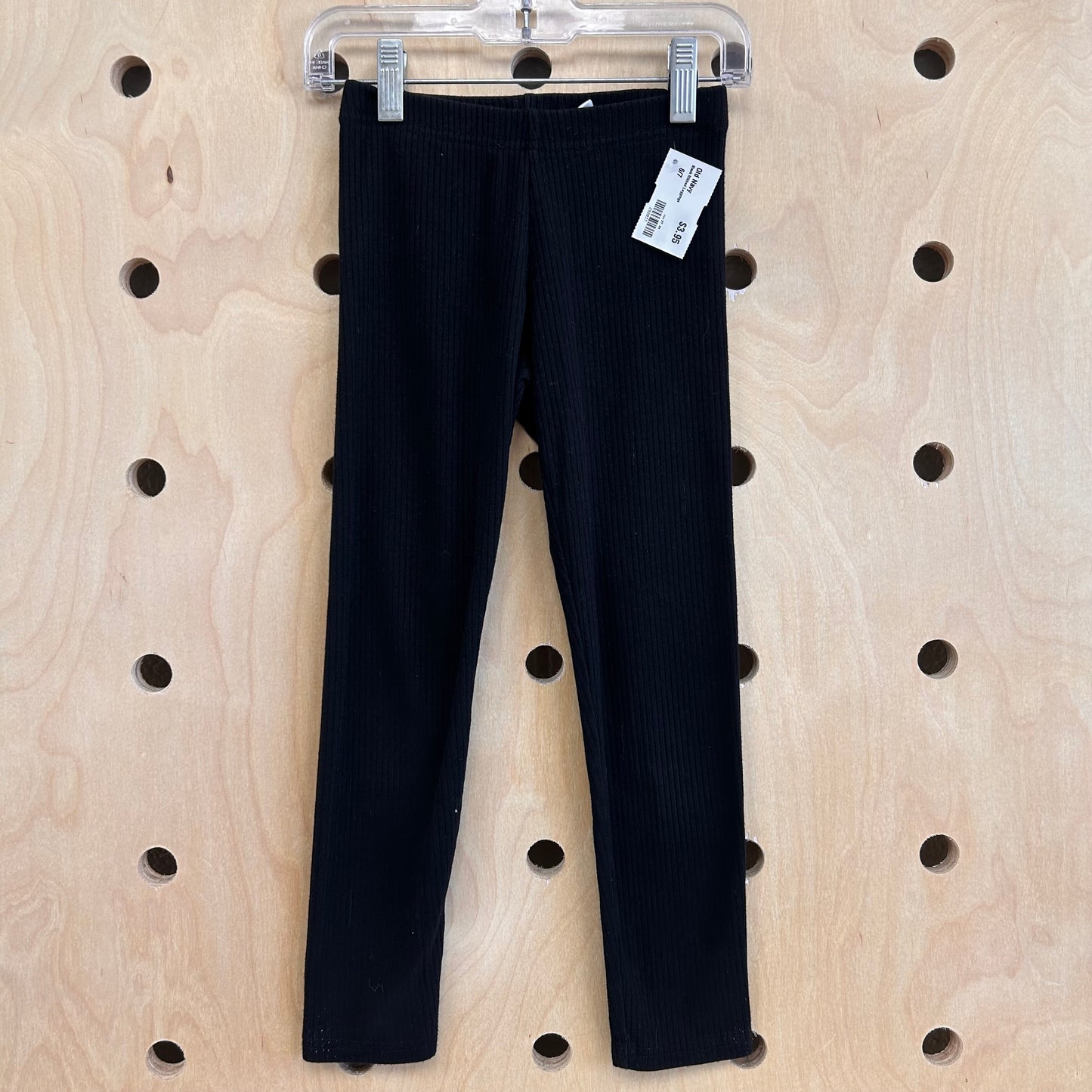 Black Ribbed Leggings