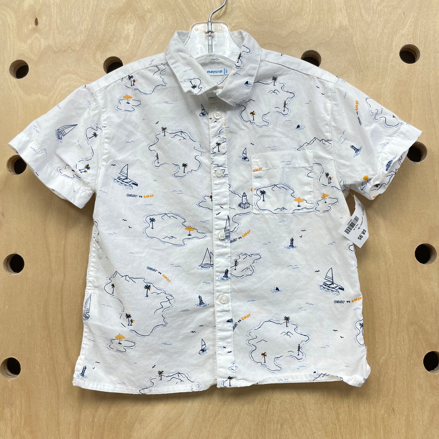 White Coast-To-Coast Button-Up