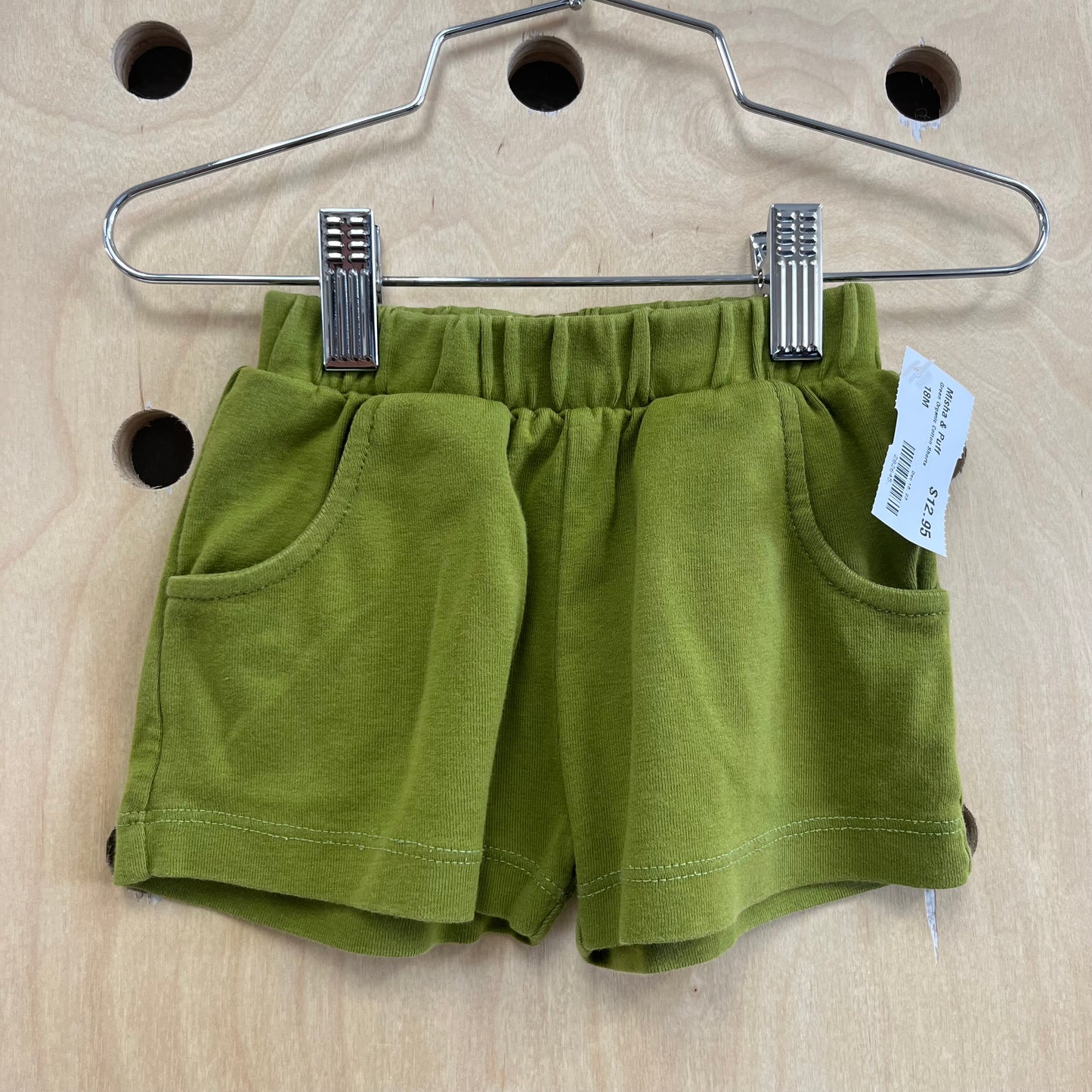 Green Organic Cotton Shorts