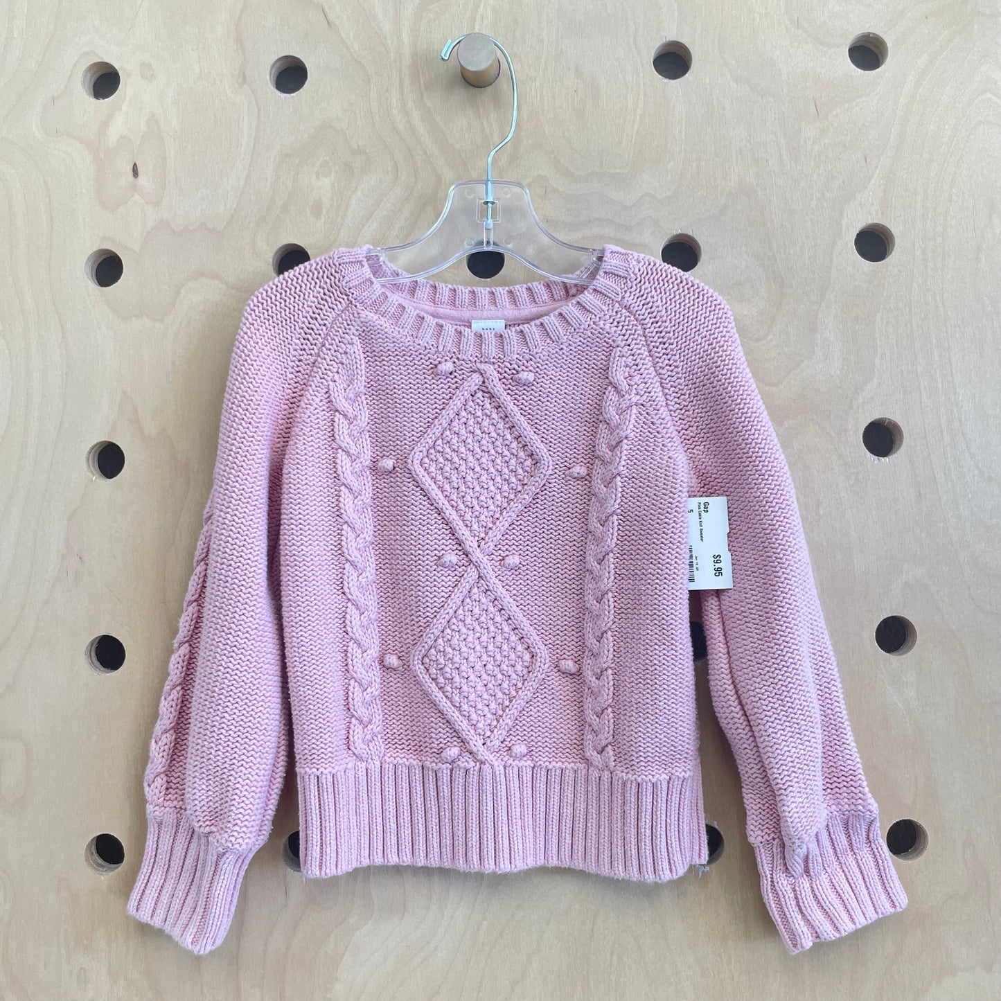 Pink Cable Knit Sweater