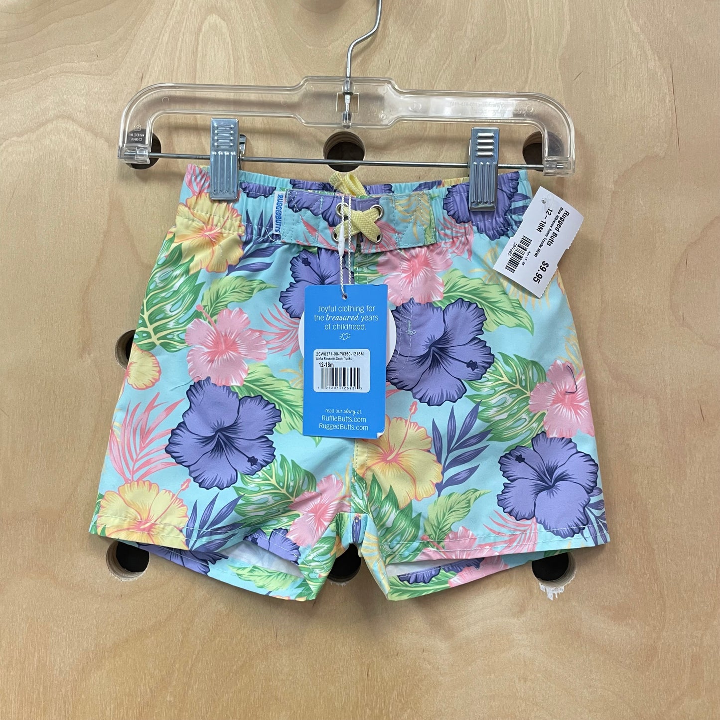 Blue Hibiscus Swim Trunks NEW!
