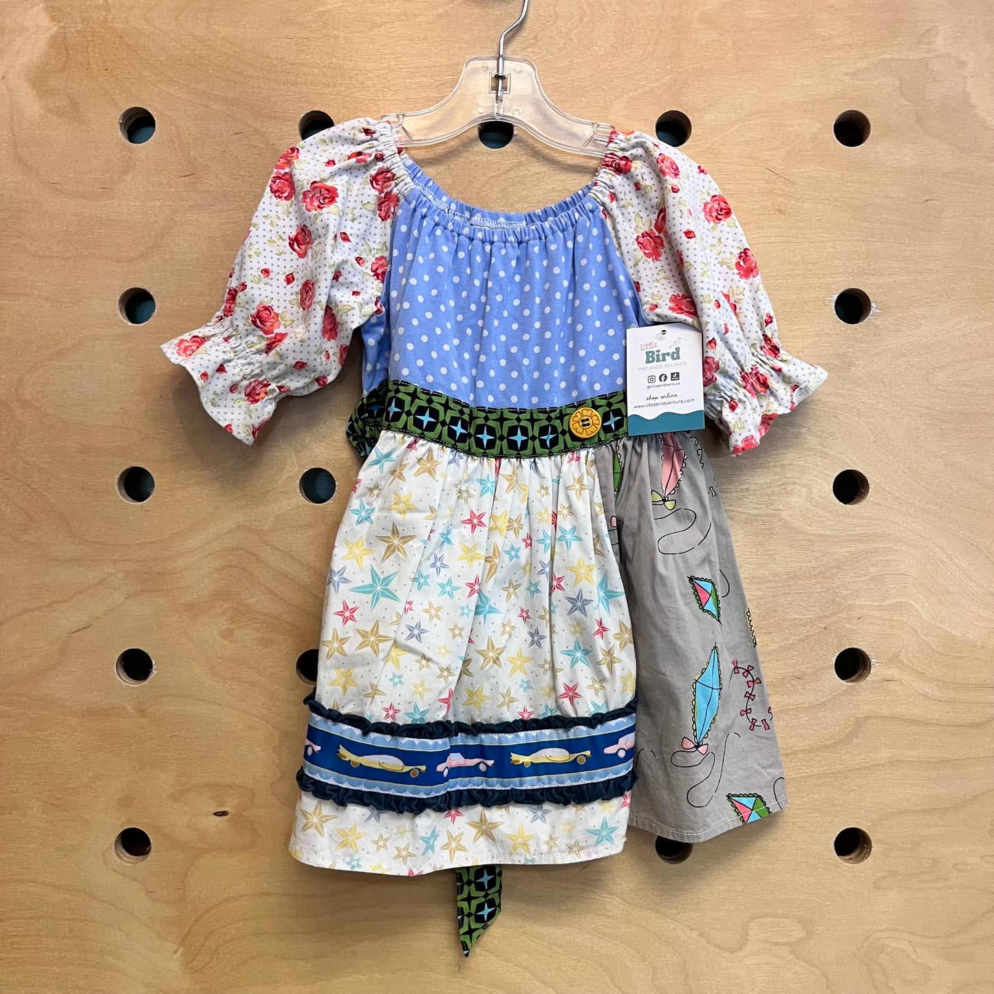 Mixed Materials Kite Dress