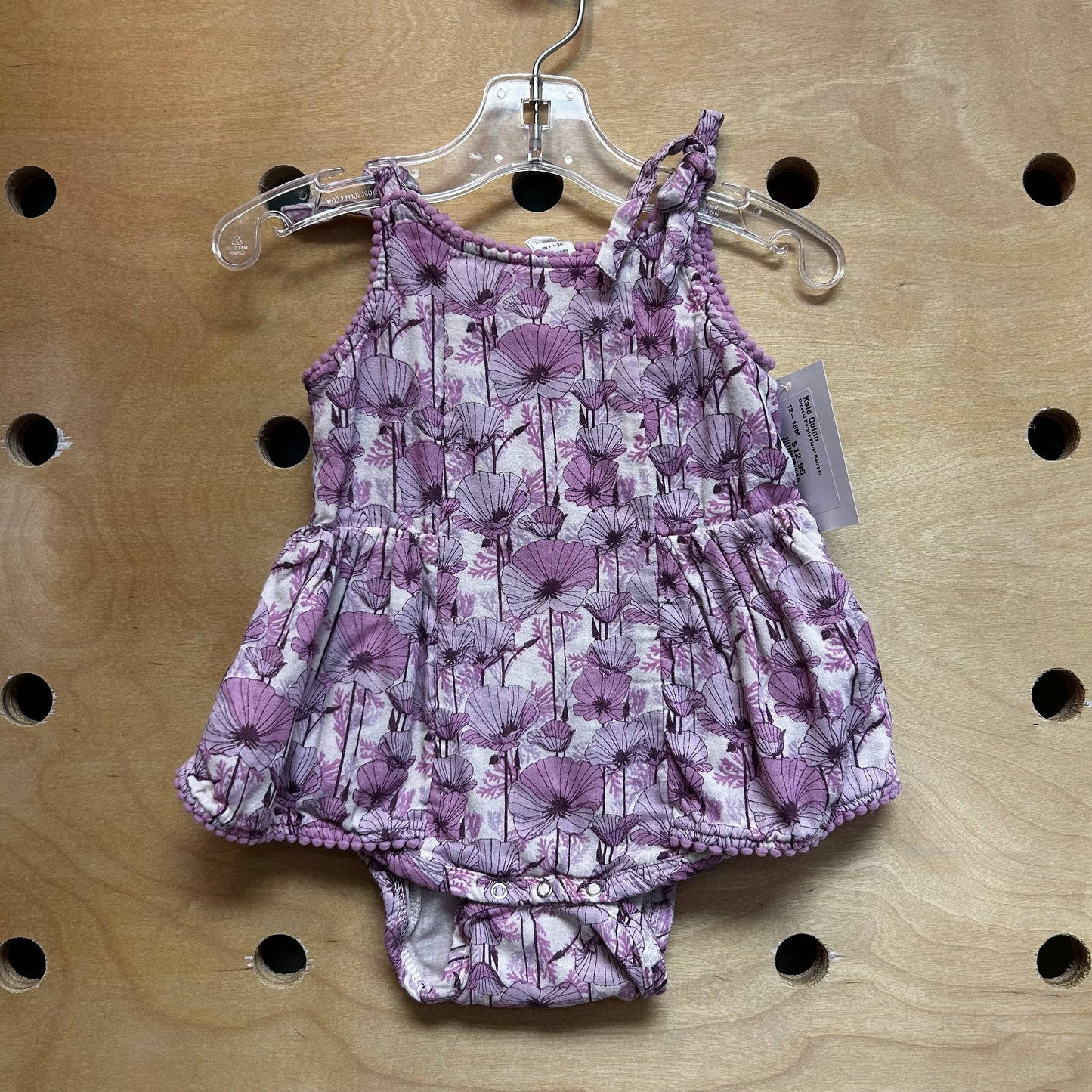 Organic Purple Floral Romper