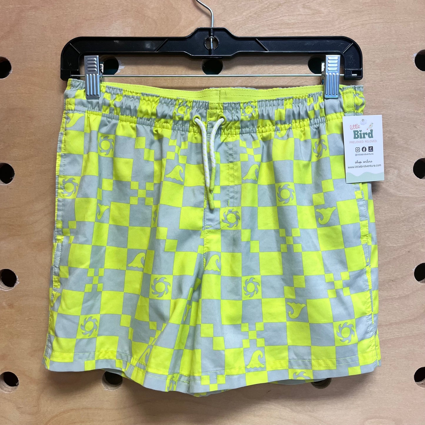 Lime Green/Grey Swim Trunks