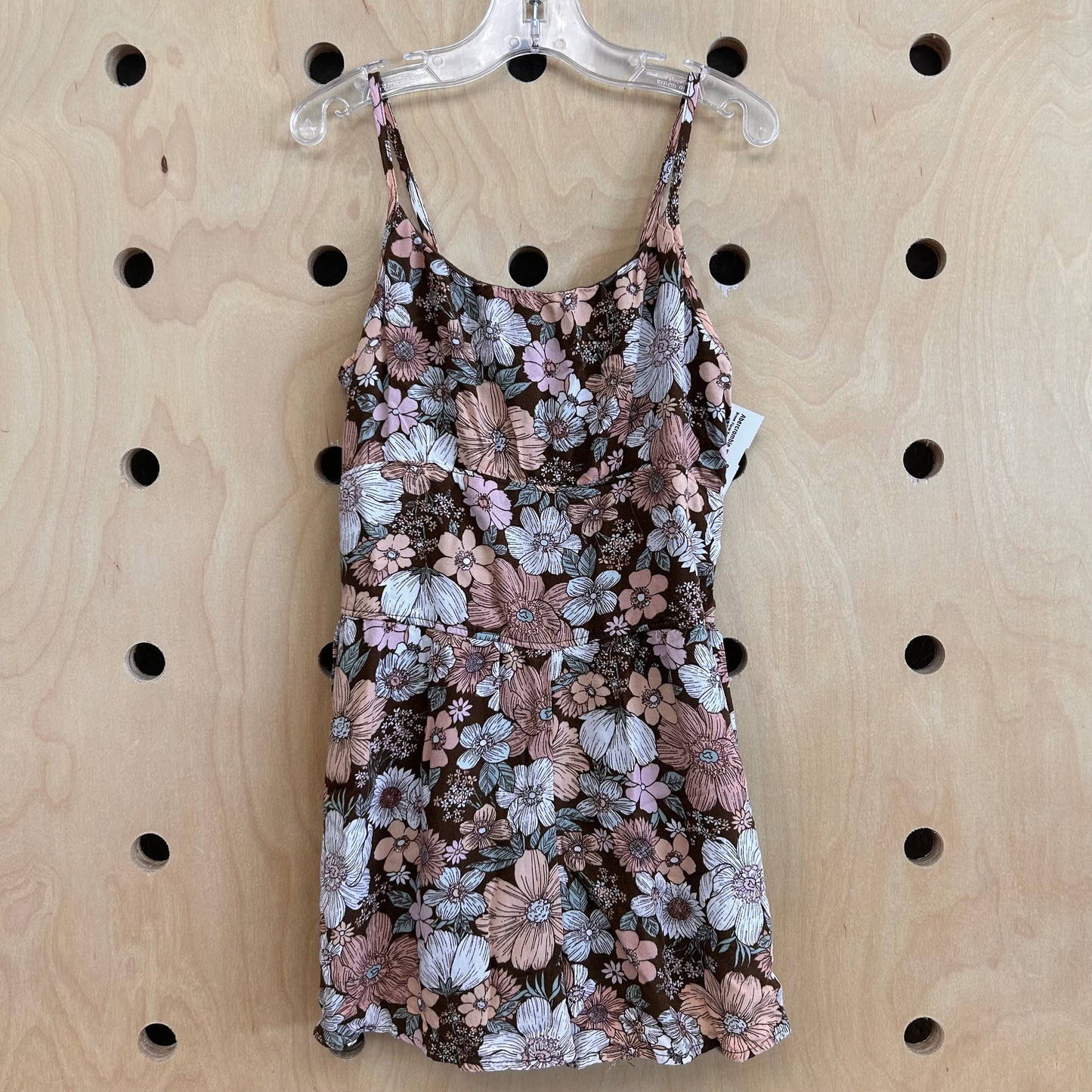 Brown Floral Romper