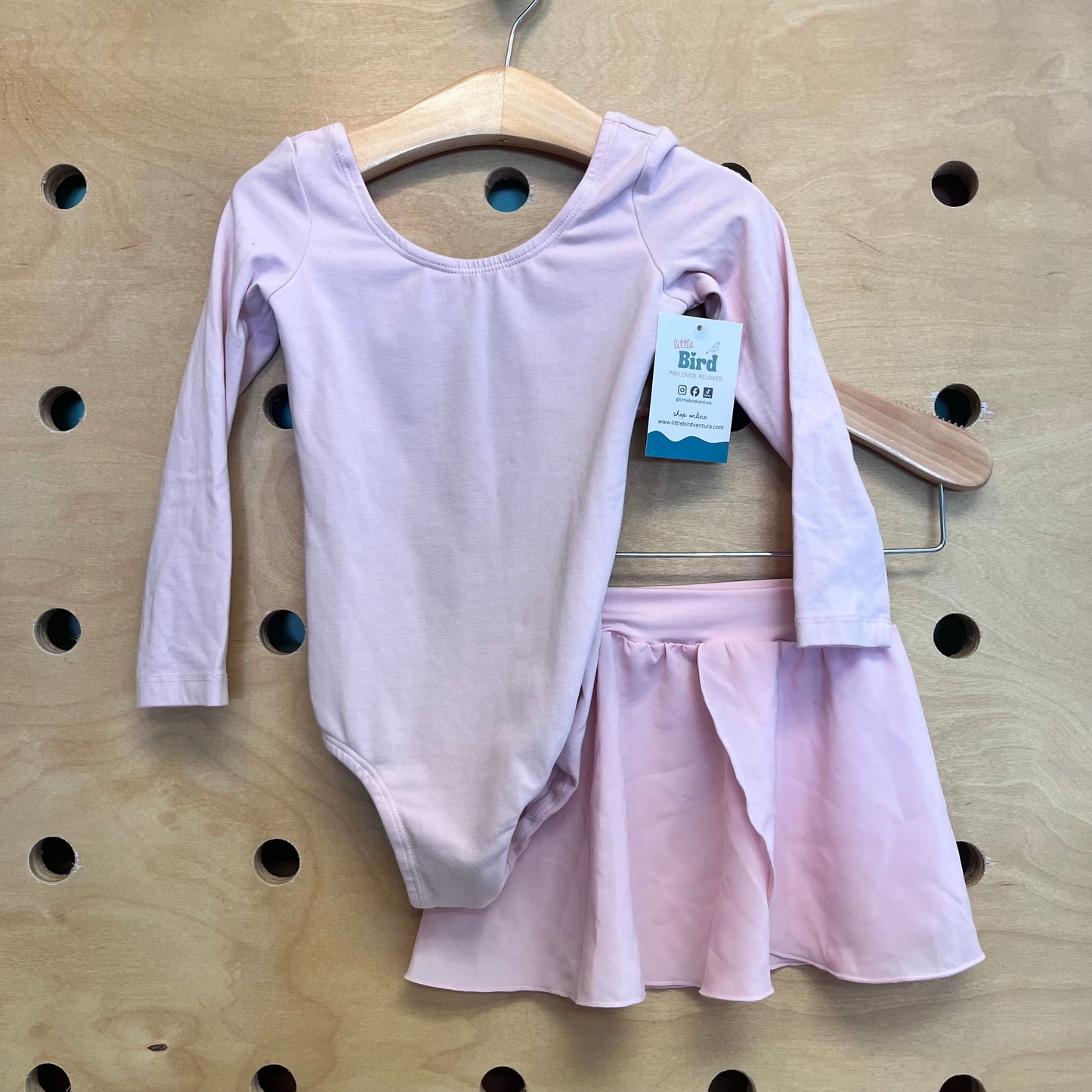 Pink Leotard+Wrap Skirt