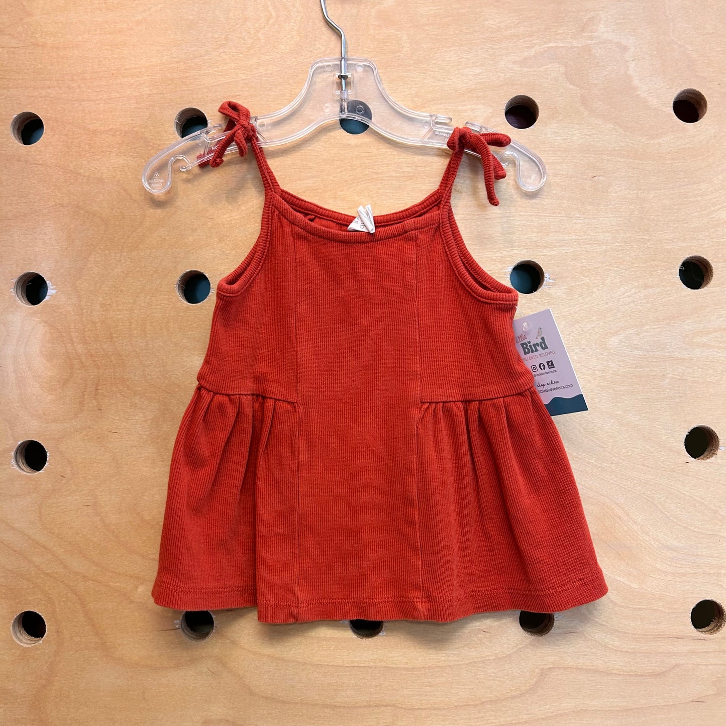Organic Ribbed Burnt Orange Tank