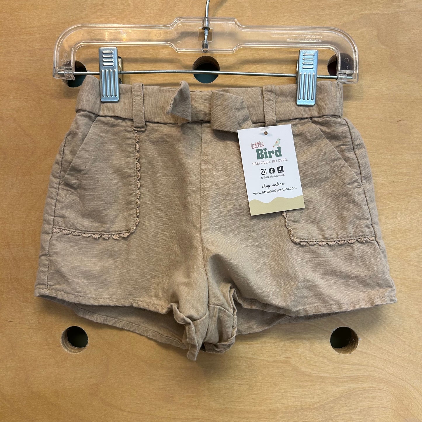 Pull On Beige Shorts