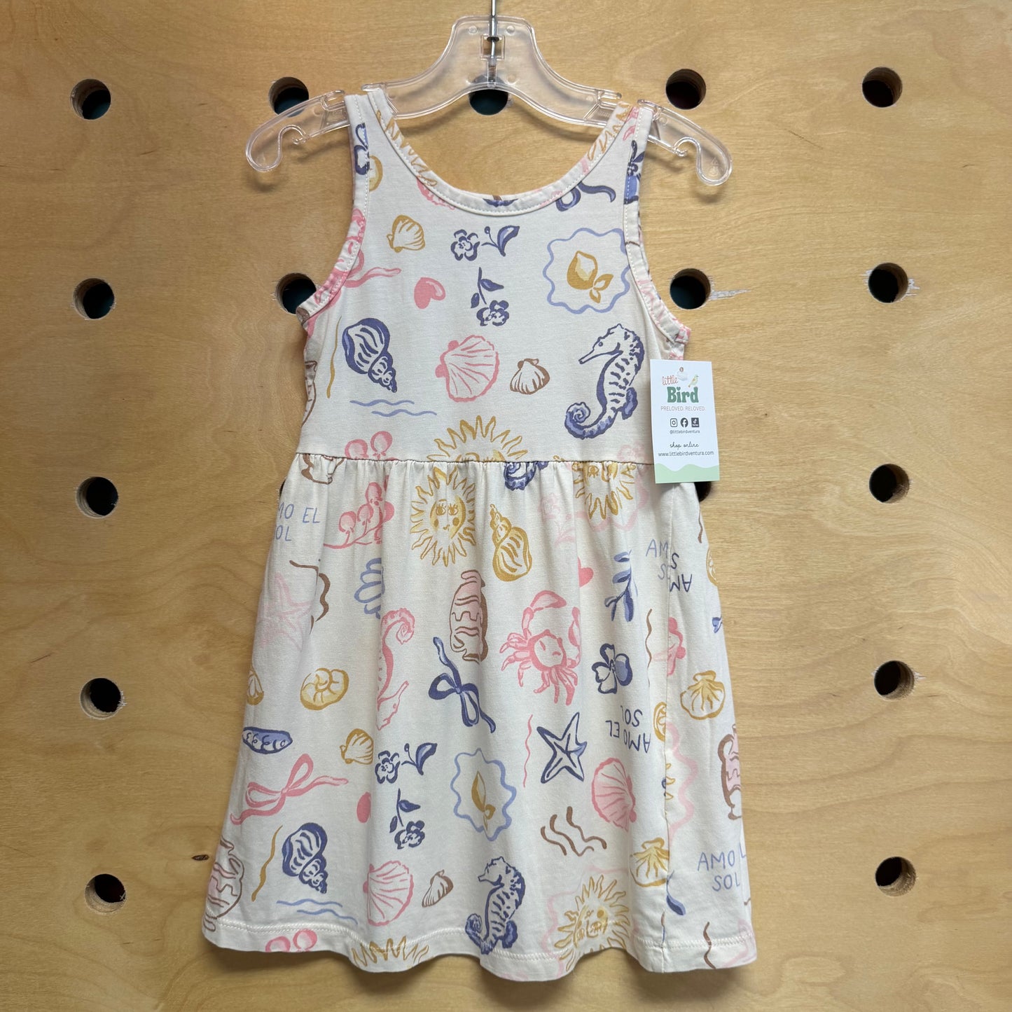 Cream 'Amo El Sol' Sea Life Dress