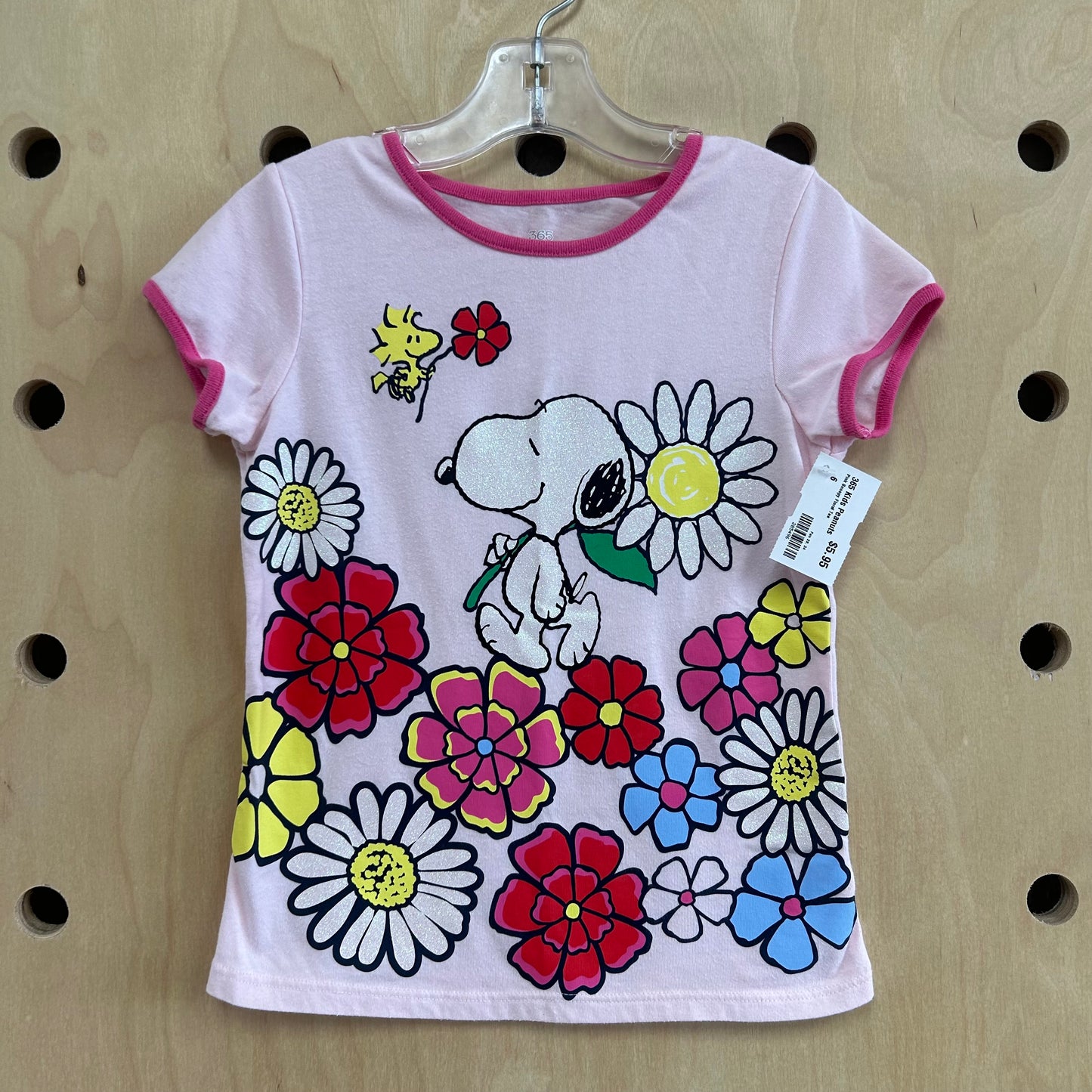 Pink Snoopy Floral Tee