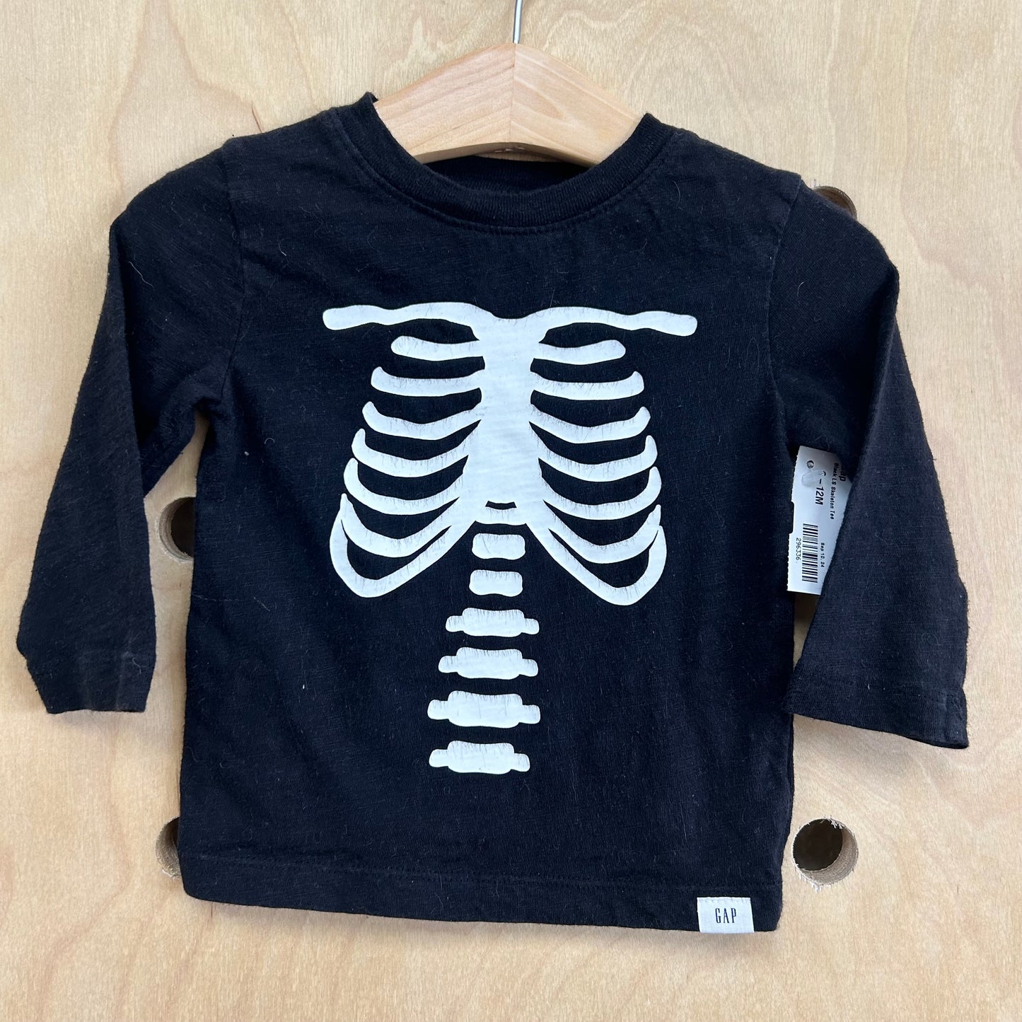 Black LS Skeleton Tee