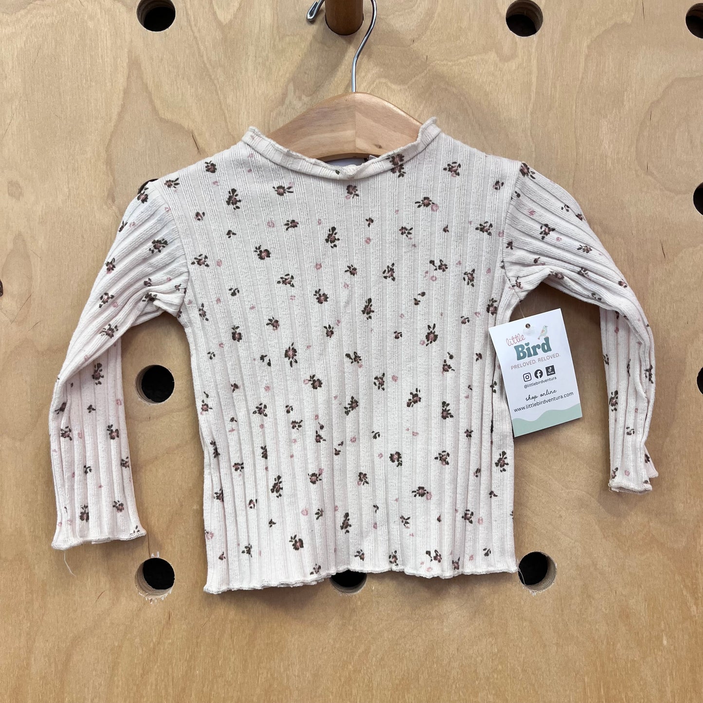 Tan/Brown Floral LS