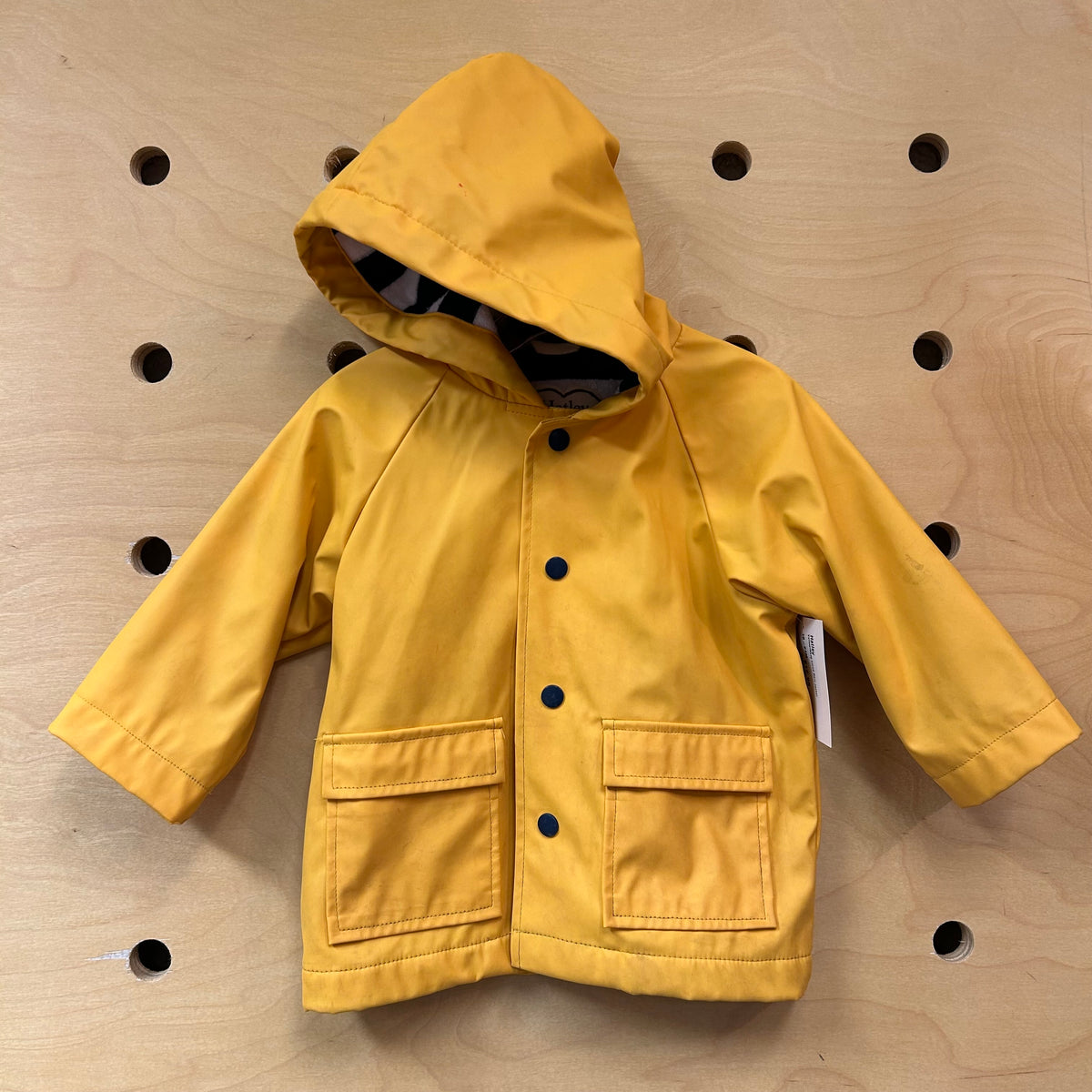 Yellow/Navy Lined Rain Jacket