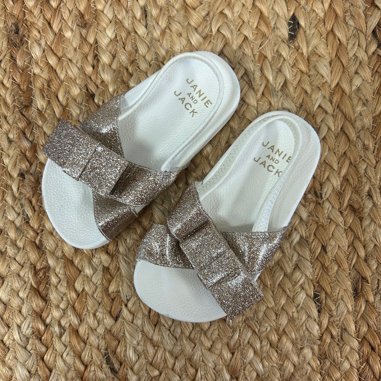 White & Gold Cross Sandals