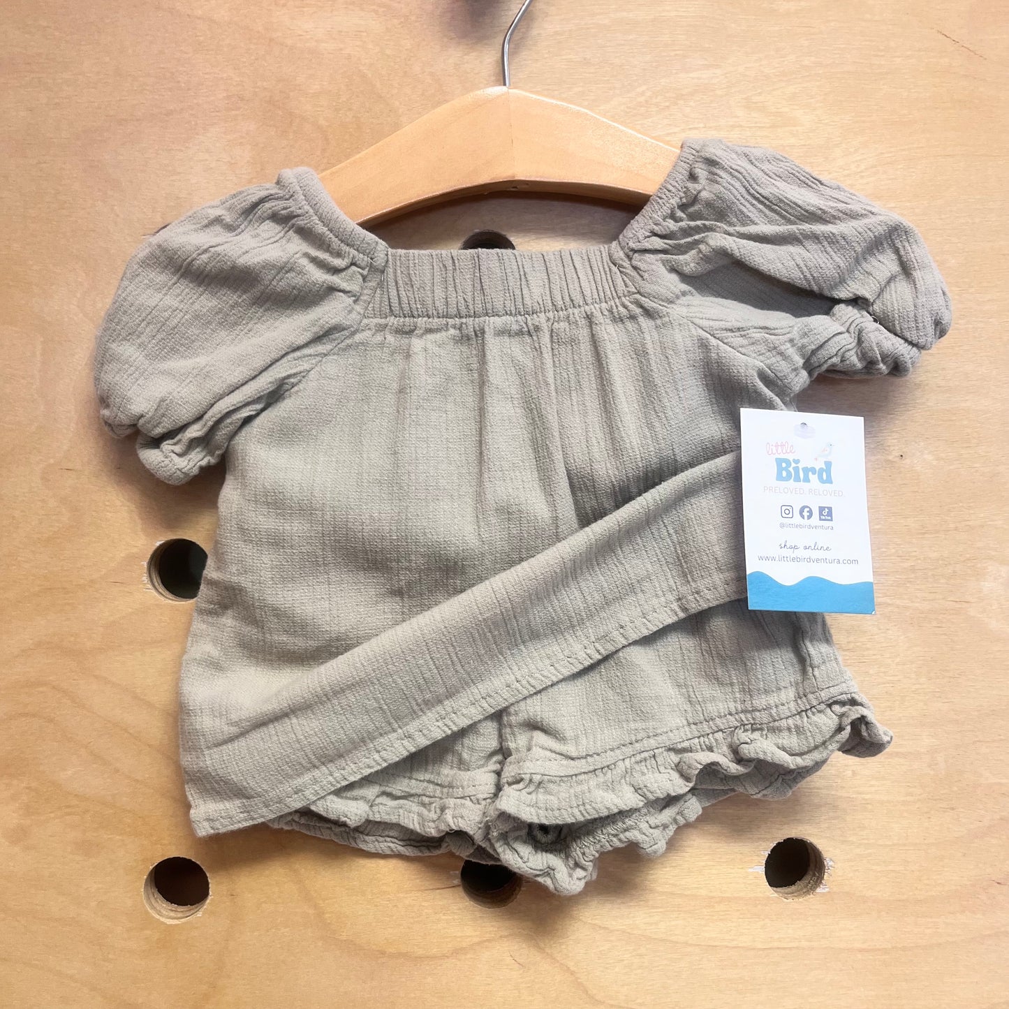 Organic Olive Gauze Outfit