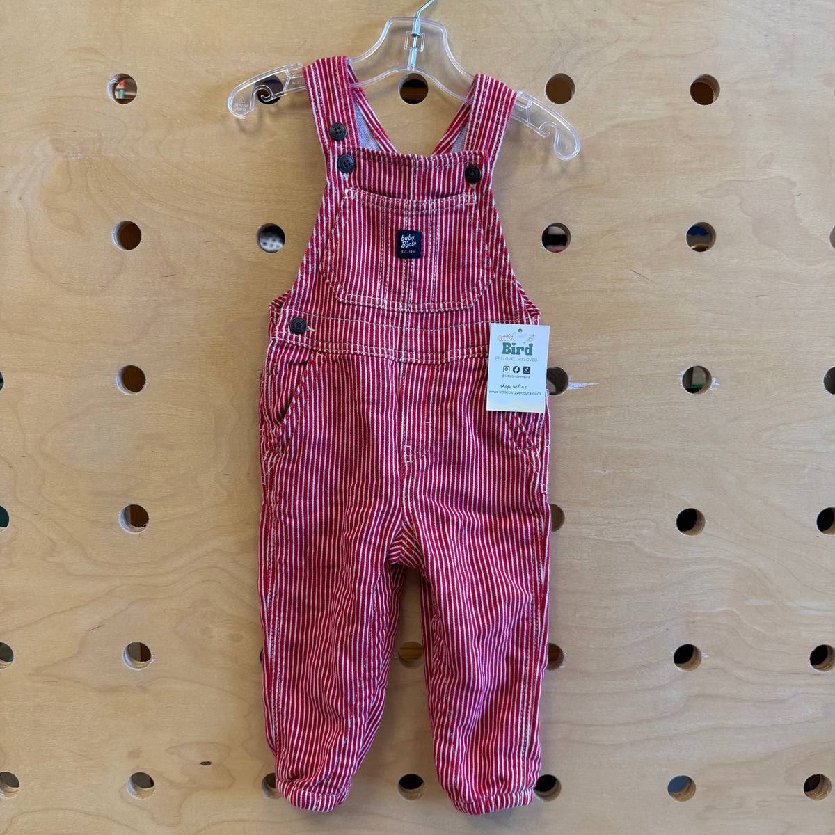 Red/White Striped Overalls