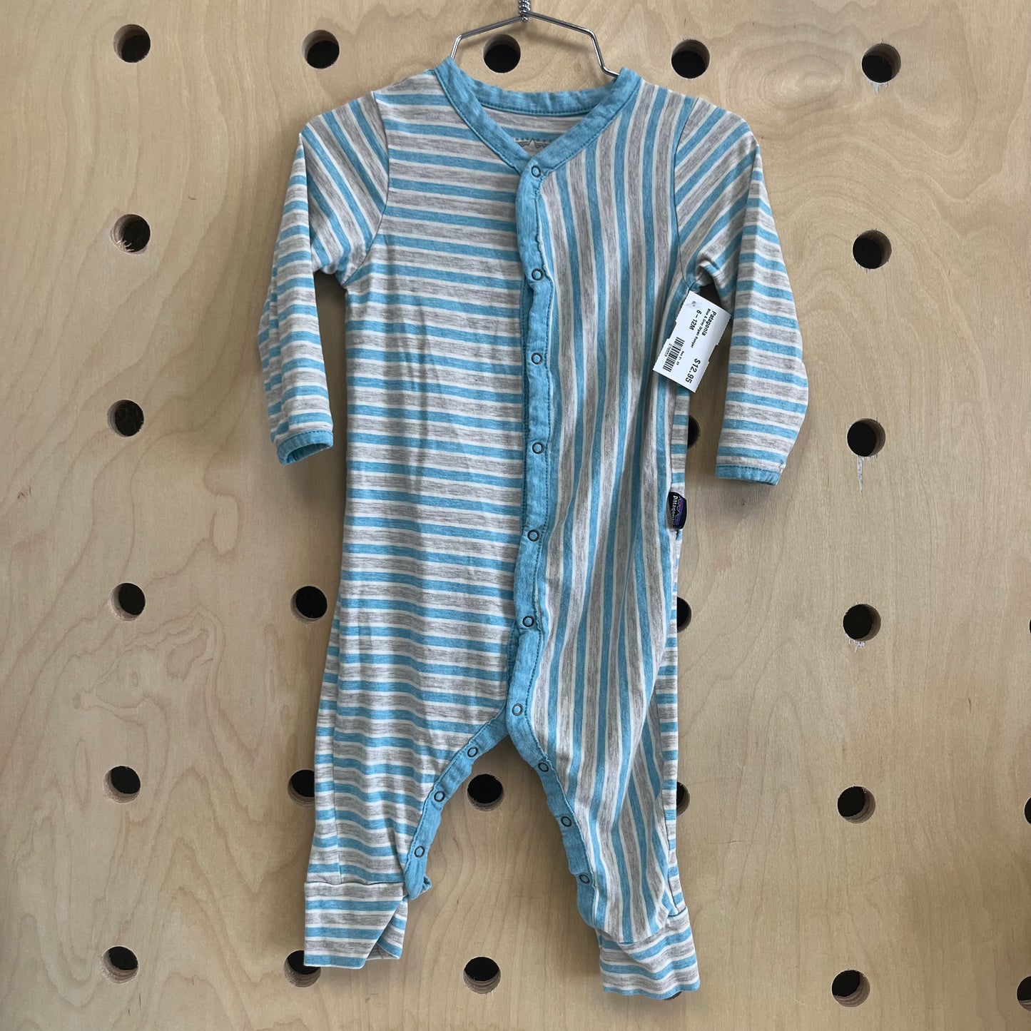 Blue & Grey Organic Romper