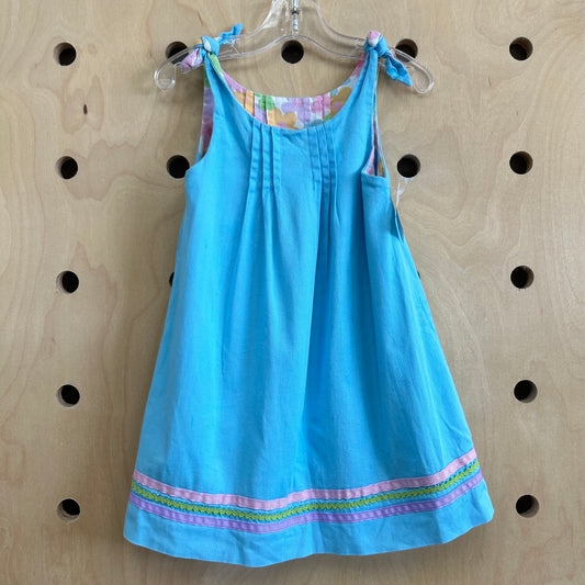 Blue Floral Reversible Dress