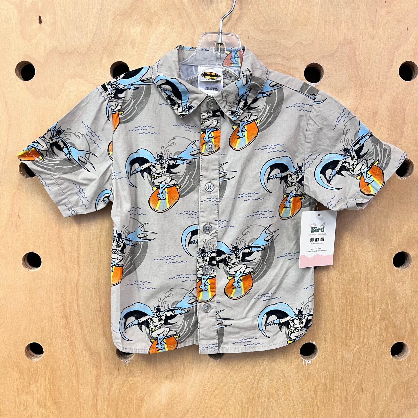 Tan Batman Button Up