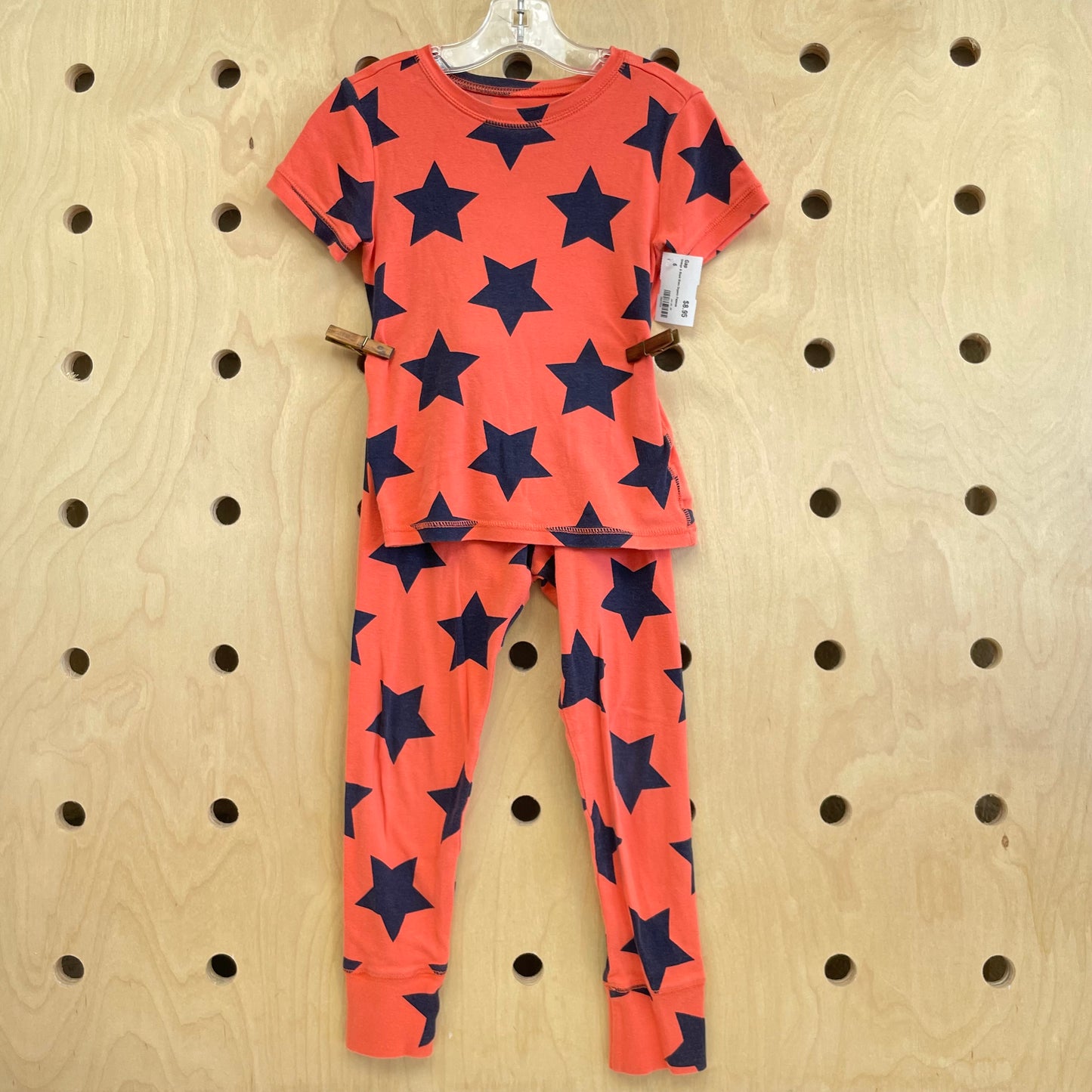 Orange & Black Stars Organic Pajamas