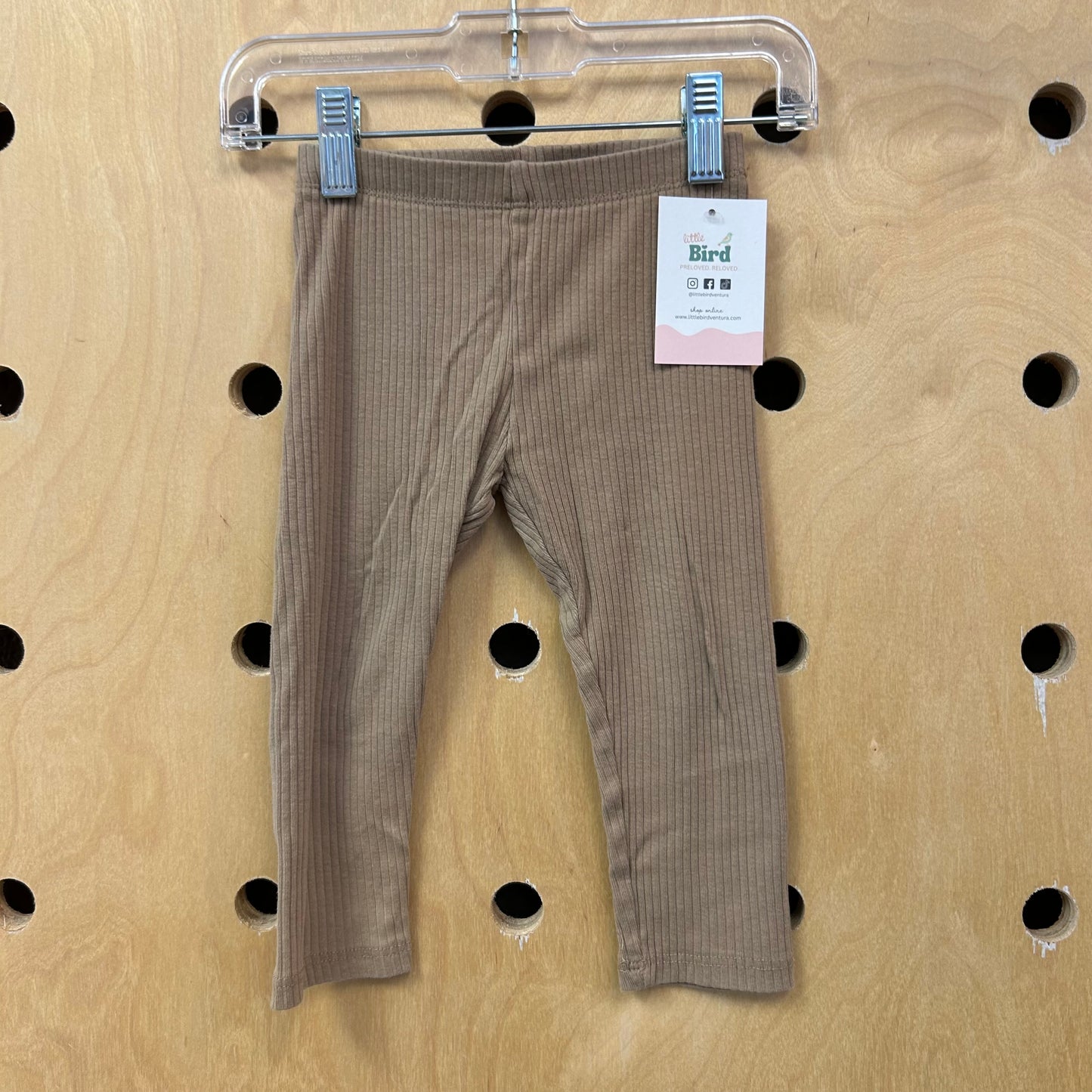 Tan Ribbed Leggings