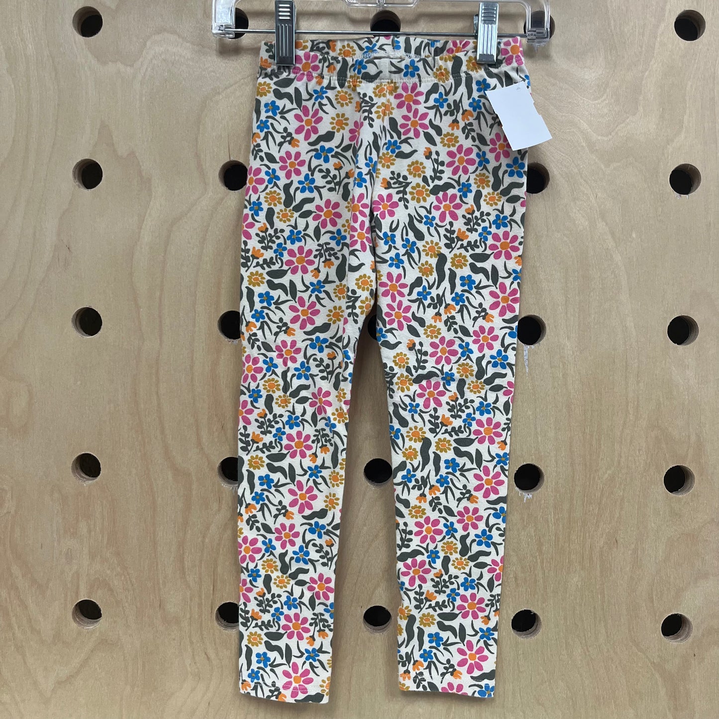 Cream Floral Leggings