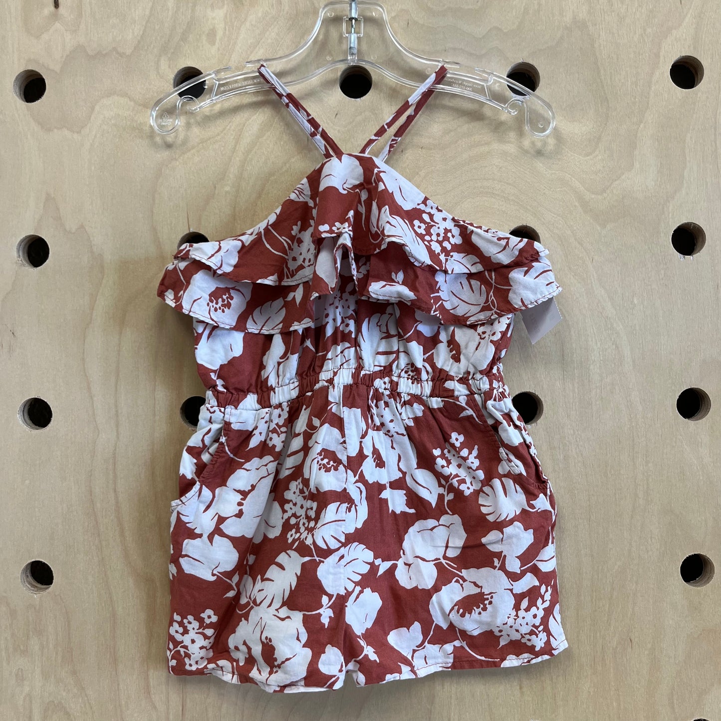 Cognac Floral Romper