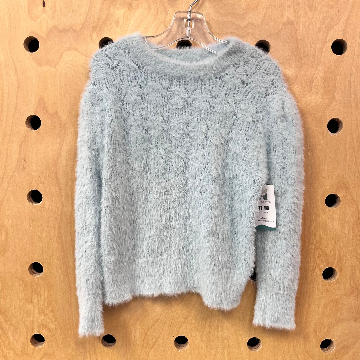 Fuzzy Soft Blue Sweater