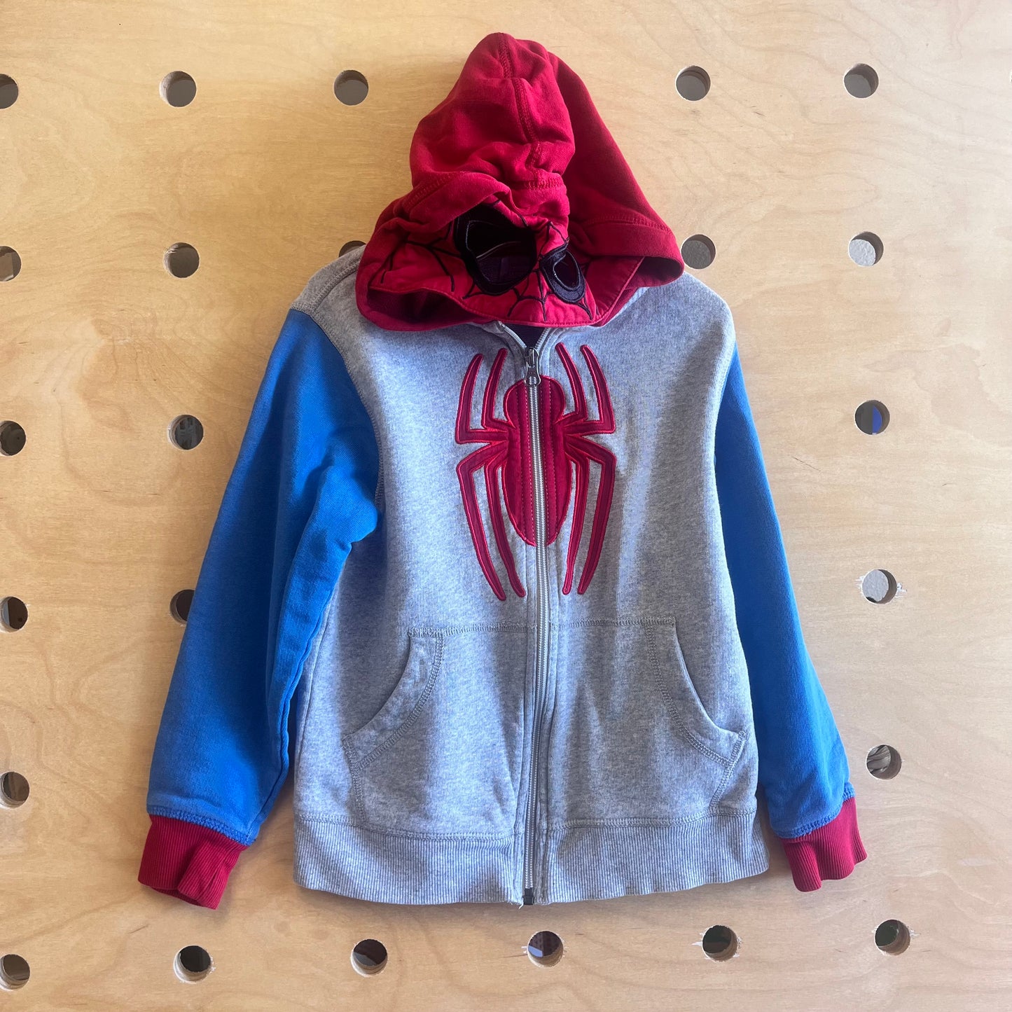 Grey/Blue Spiderman Zip Hoodie