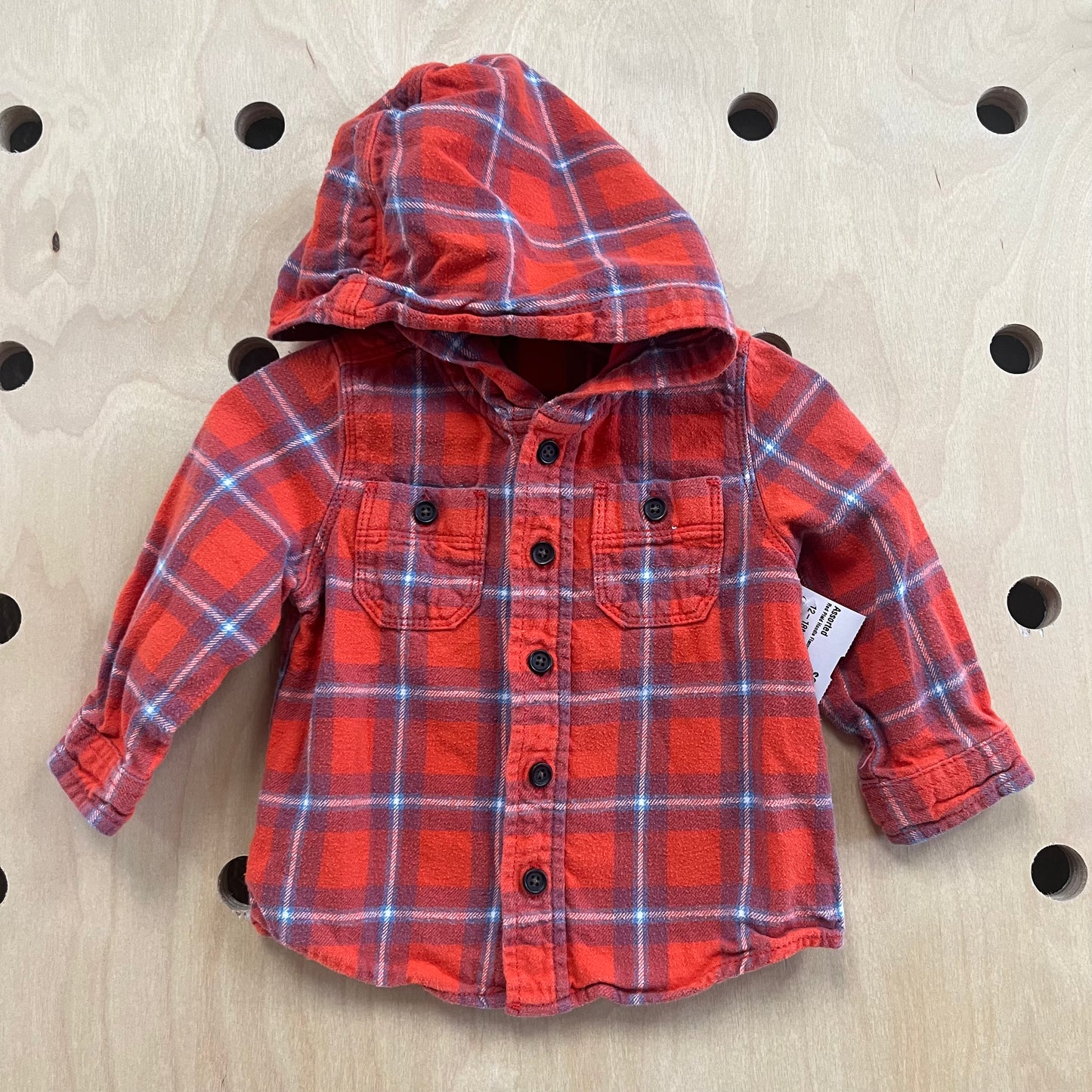 Red Plaid Hoodie Flannel