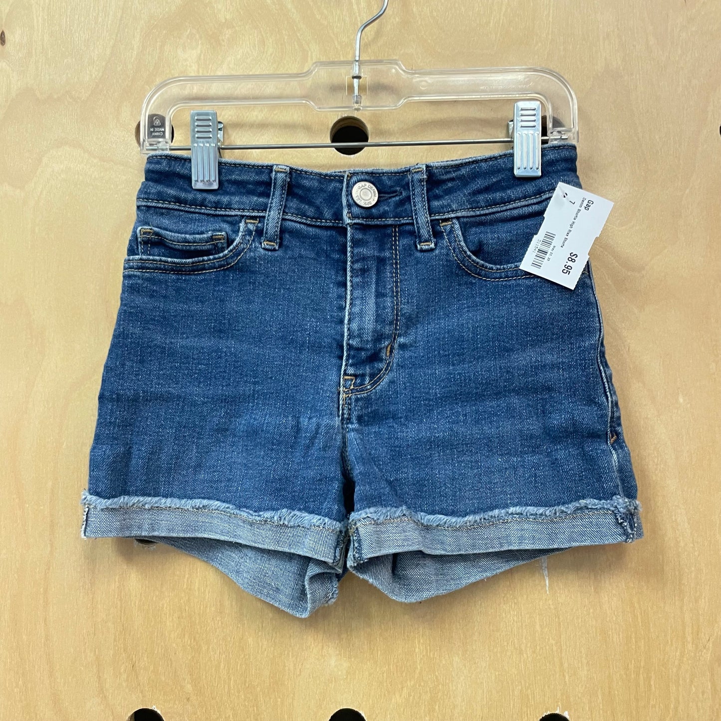 Denim Shortie High Rise Shorts