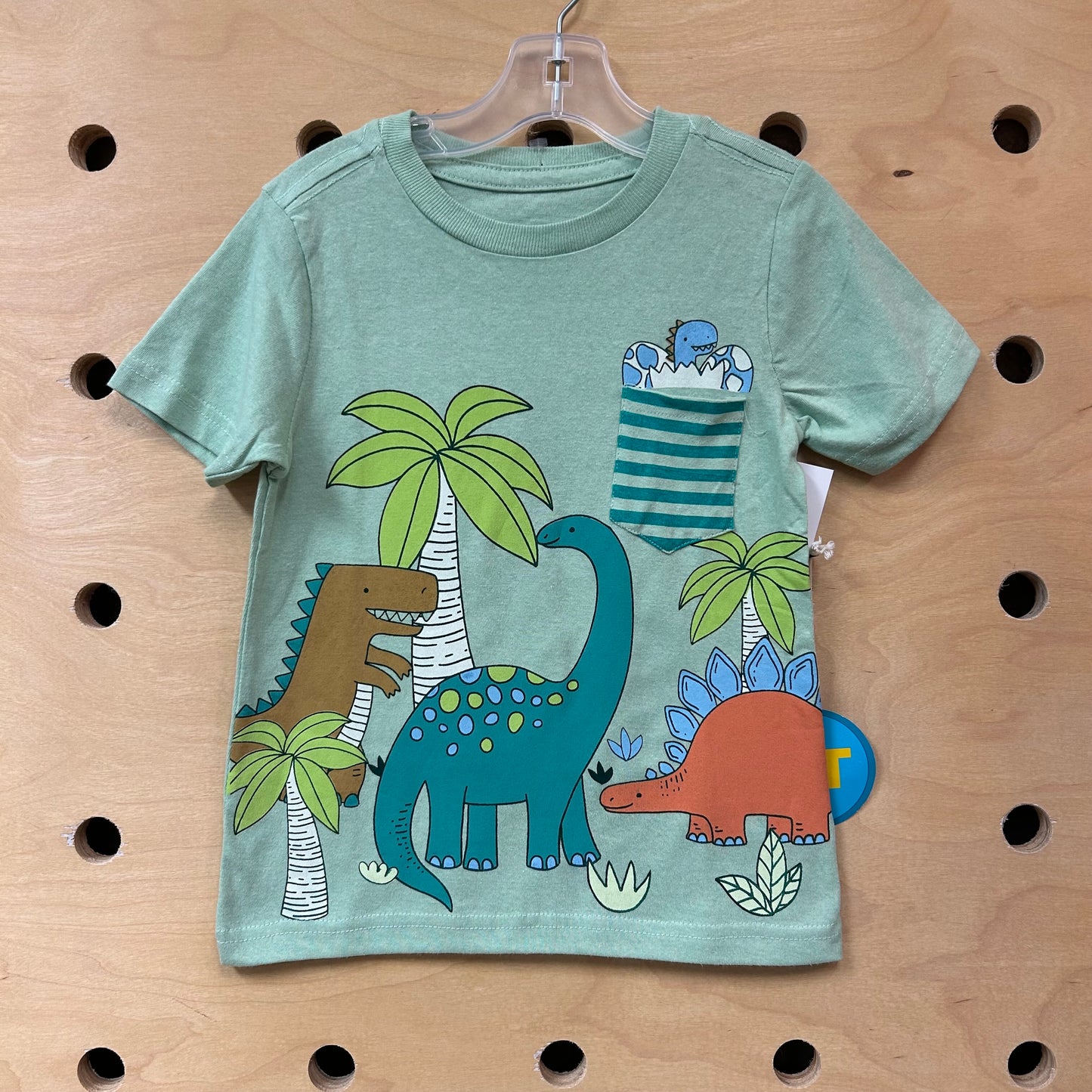 Green Dinos Pocket Tee NEW!