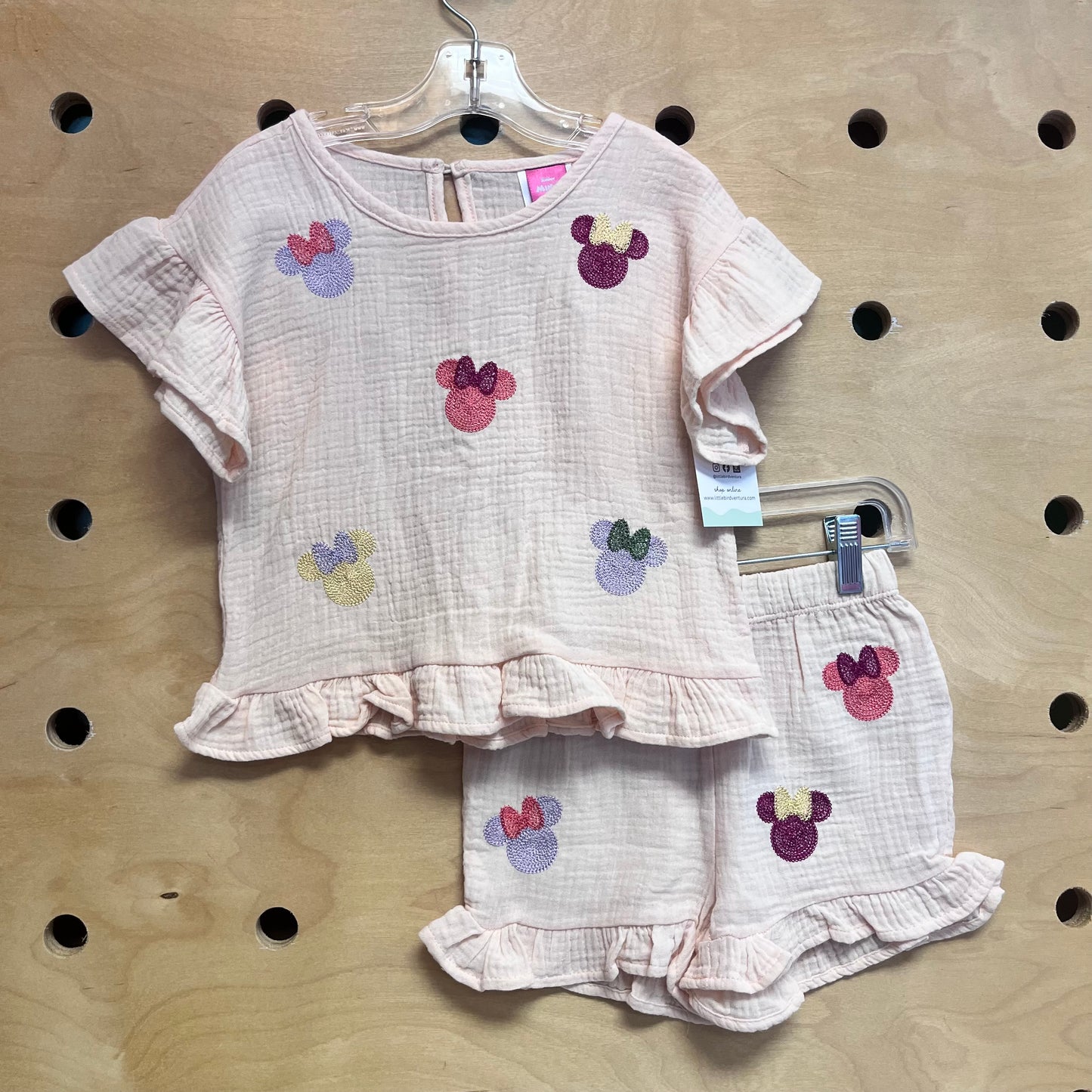 Pink Embroidered Minnie Outfit