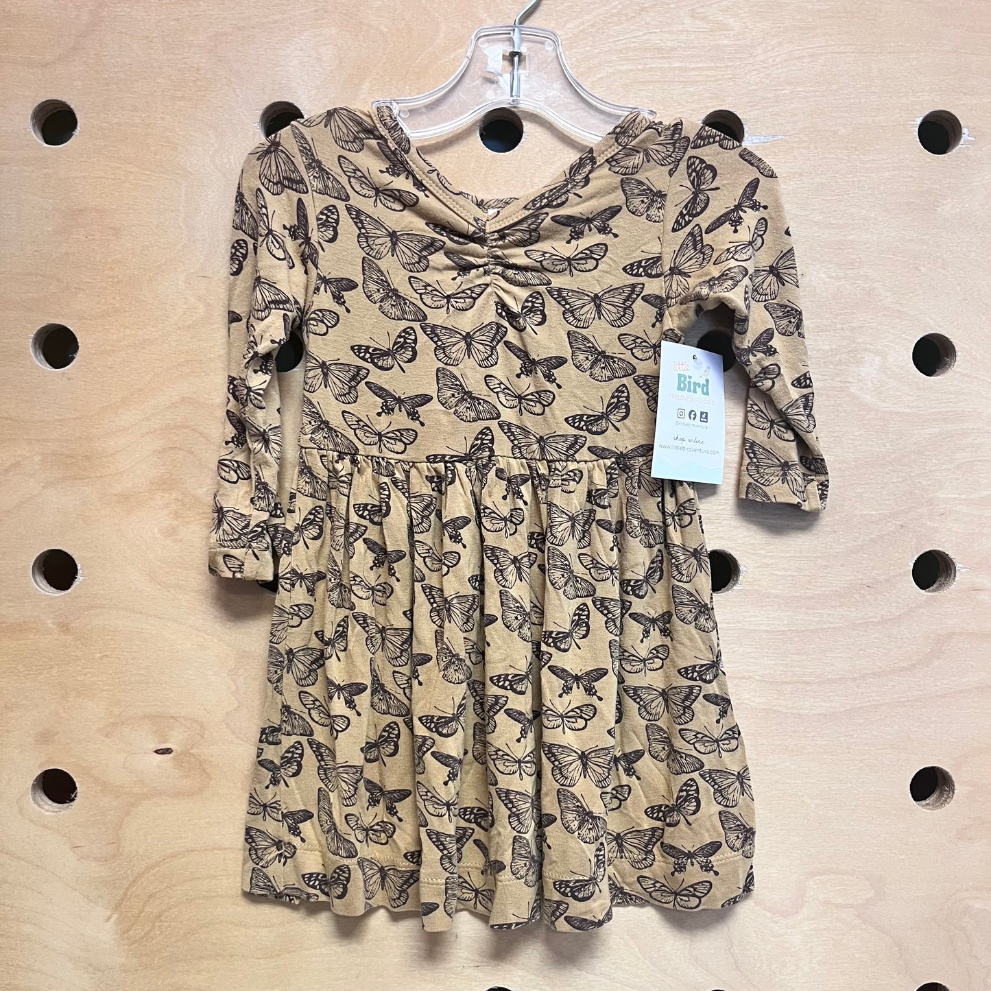 Mustard Bamboo Butterflies Dress