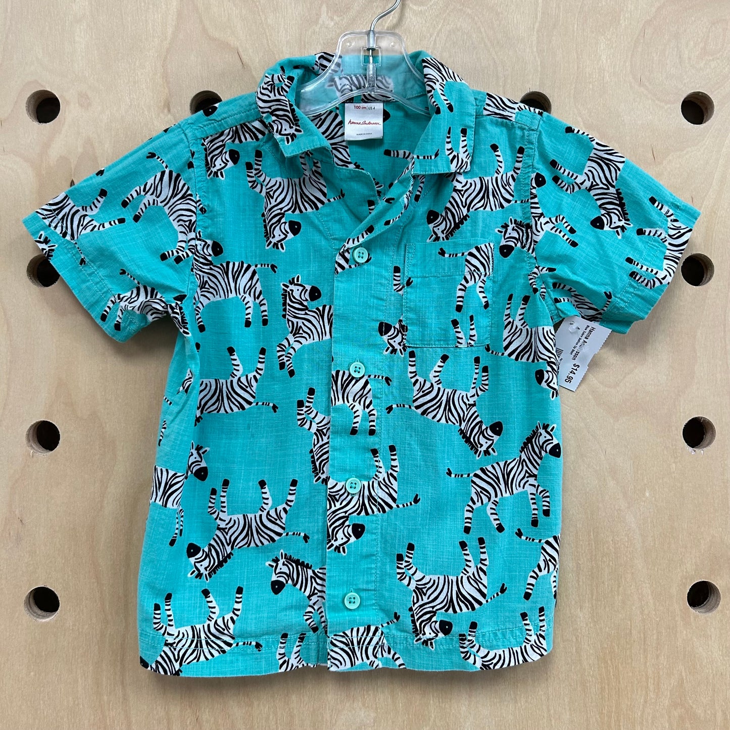 Blue Zebra Button Up Shirt
