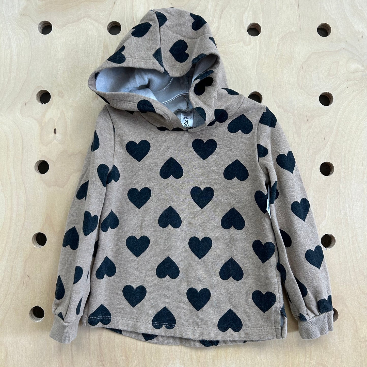 Tan + Black Hearts Hoodie