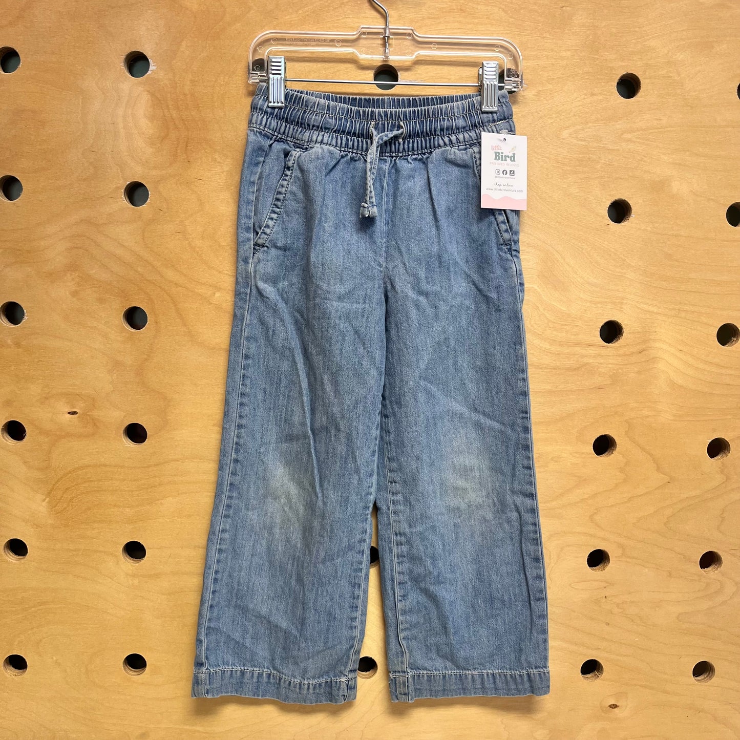 Straight Leg Chambray Pants