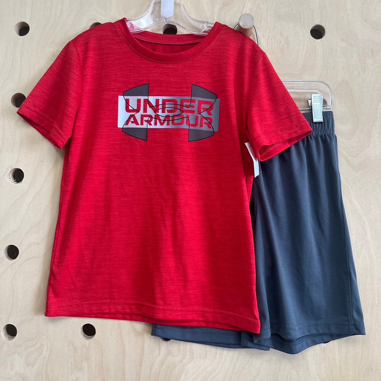 Red & Grey Active Outfit